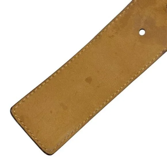 Gucci Belt Accessories Small Interlocking G Stripe Leather Canvas Navy - Picture 10 of 10